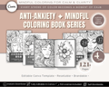 Anti-Anxiety Mindfulness Coloring Books Chinese Edition – 4 PLR printable coloring books for stress relief & mindfulness
