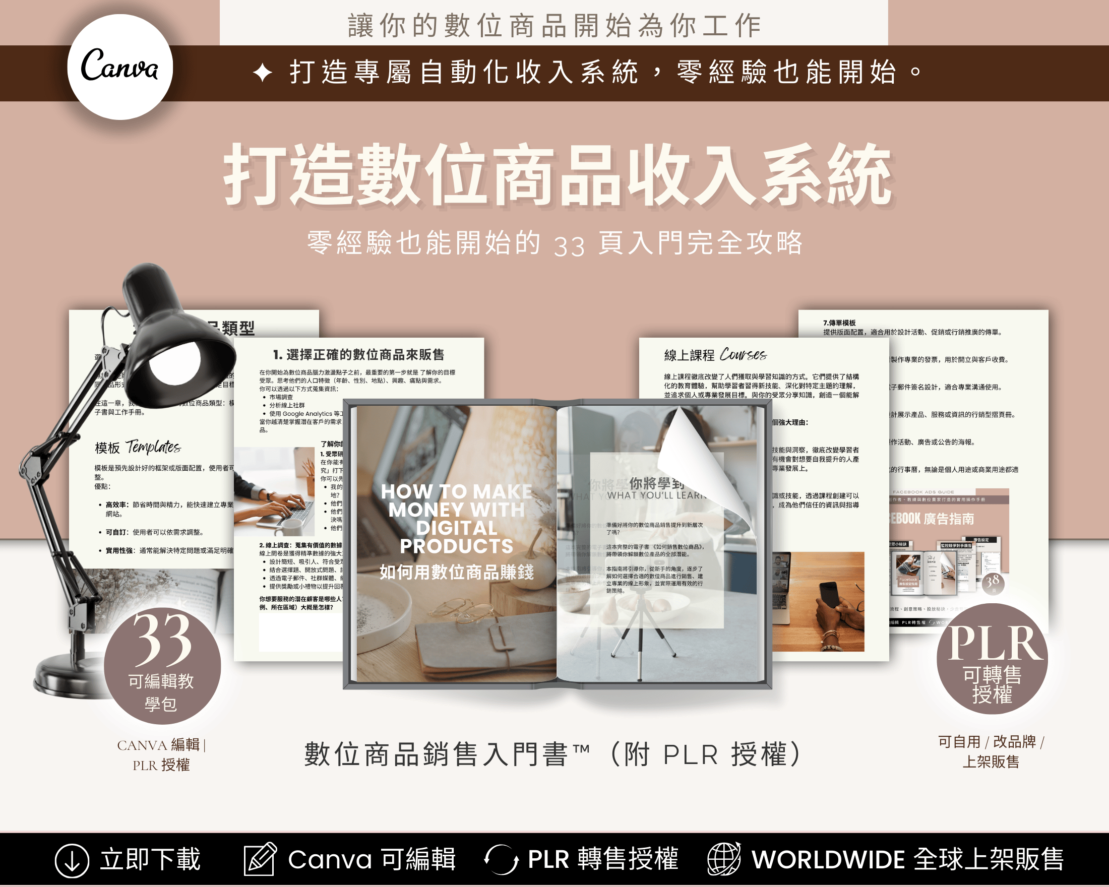 Passive Income Guide – Traditional Chinese Edition ｜ 被動收入指南 繁體中文版 數位商品變現教學手冊（PLR 授權，可轉售）