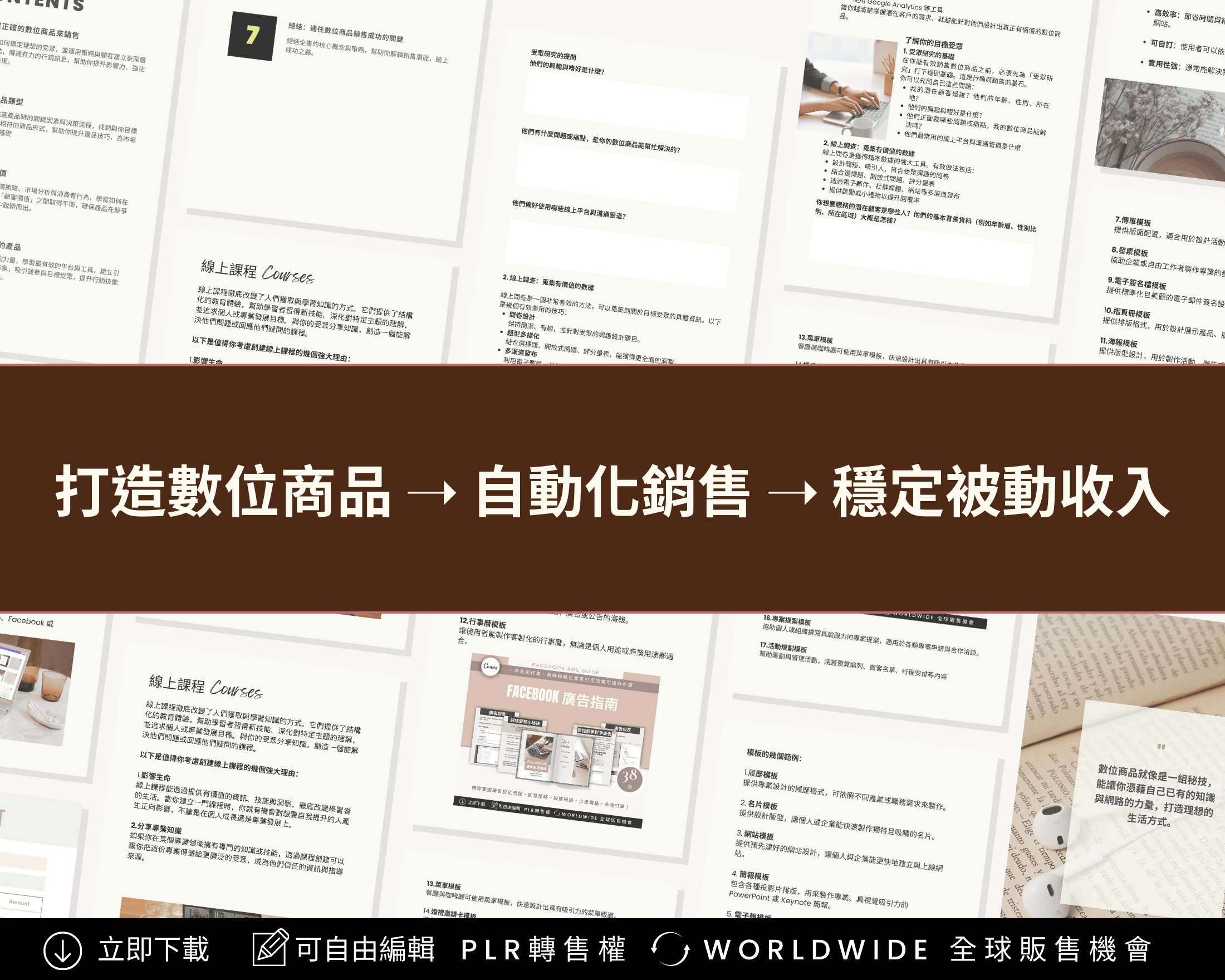 Passive Income Guide with PLR License – editable Canva templates with resale rights ｜ 被動收入指南 繁體中文版 含可編輯 Canva 模板與 PLR 授權，可重品牌化與轉售