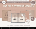 Self-Healing Affirmation Cards Chinese Edition – PLR Canva templates, 4 affirmation decks for wellness & mindset creators
